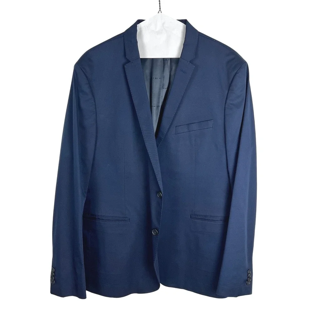 Michael Kors Men's Navy‎ Blue Slim Fit Blazer Sport Coat Size 46R Wedding Work